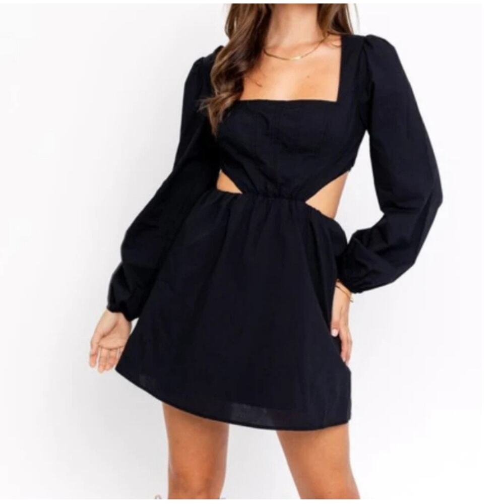 Arula NEW Black Open Back Cut Out Sides Mini‎ Dress Their Size B Plus Size 18/20